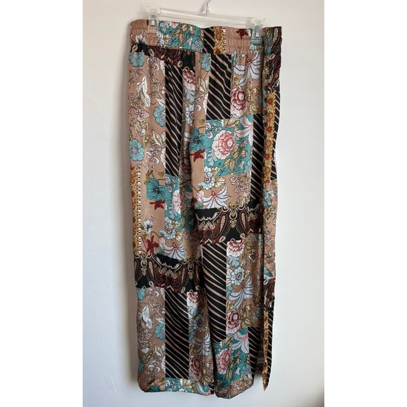 Z&L Europe Patchwork Floral Paisley Wide Leg Pants Festival Boho Indie Fairycore - Picture 6 of 8
